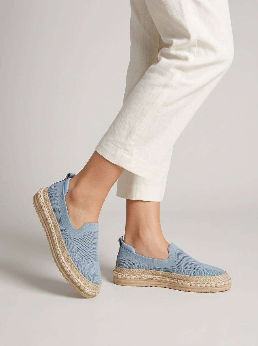 Mireille | Strikkede Espadrillos Med Komfortsål
