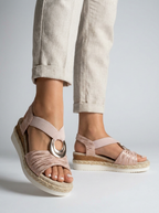 Agnes | Platform Sandaler Med Dekorativ Spænde