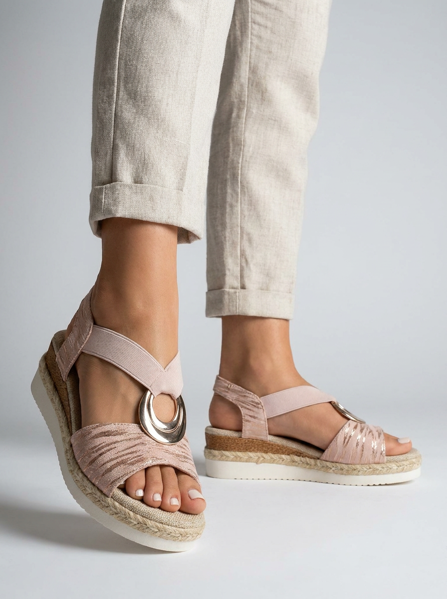 Agnes | Platform Sandaler Med Dekorativ Spænde