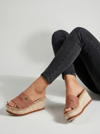 Solena | Plateau Slippers Med Flettet Sål