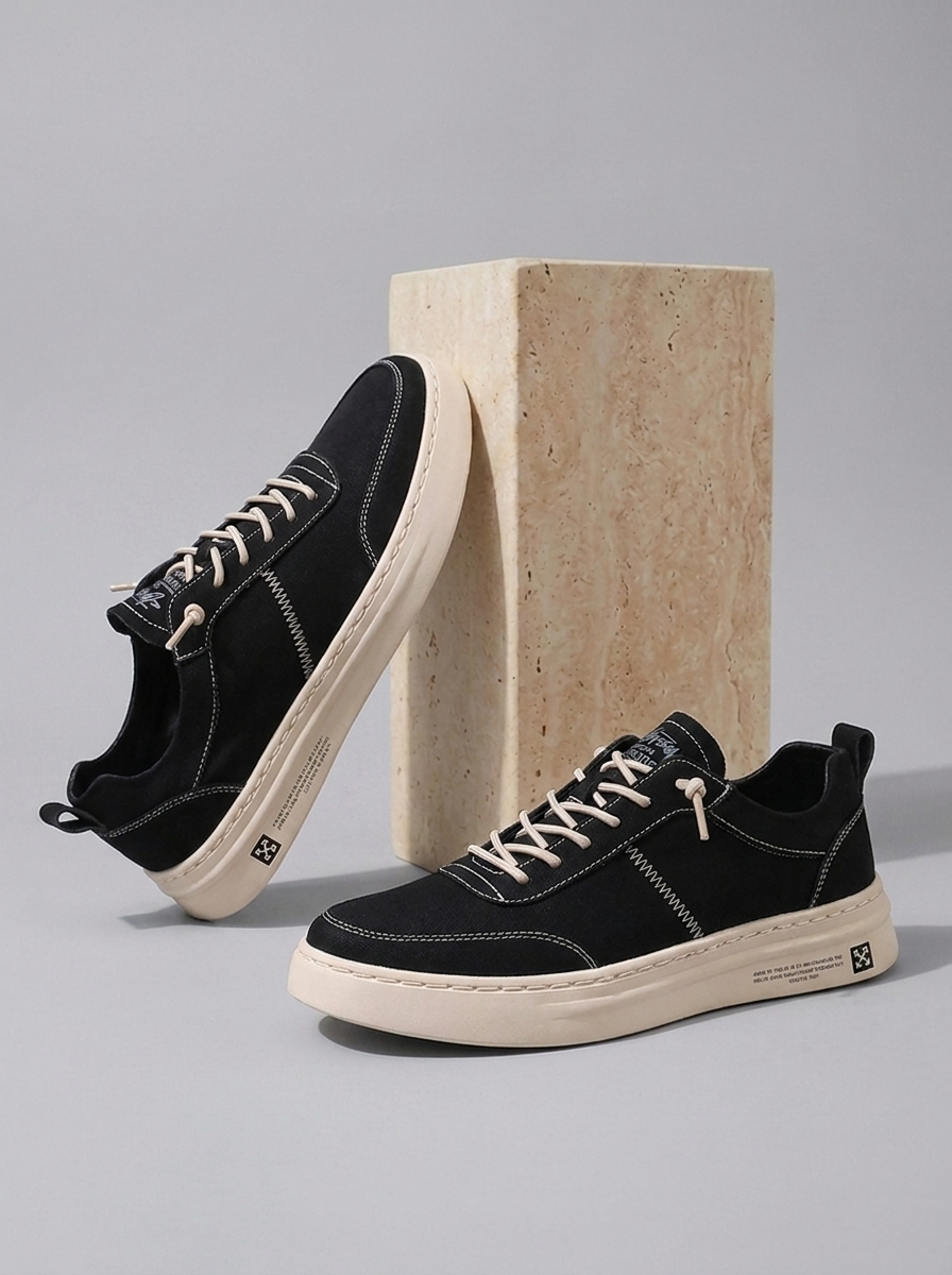Adrian | Hvide Læder Sneakers til Herre med Snørebånd