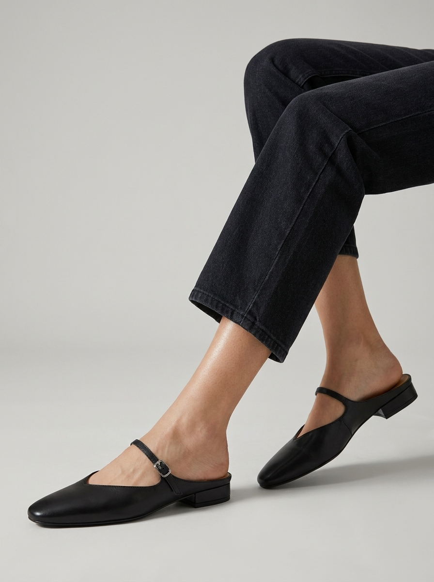 Elodie | Dame Mules Med Mary Jane Rem