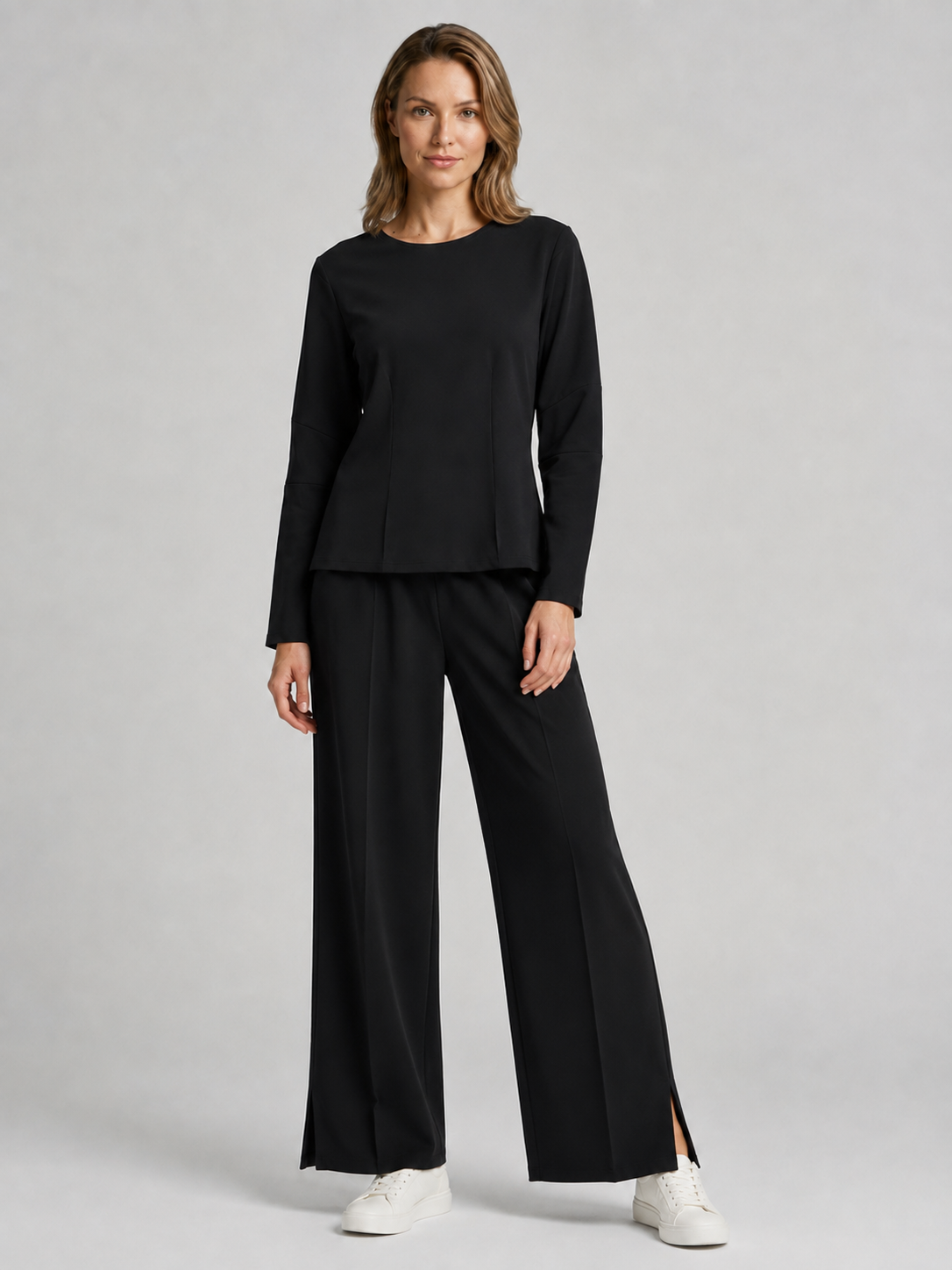 Elodie | Elegant Women's Two-Piece Set with Wide-Leg Trousers