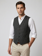 Matteo | Elegant Herre Gilet Med Knaplukning