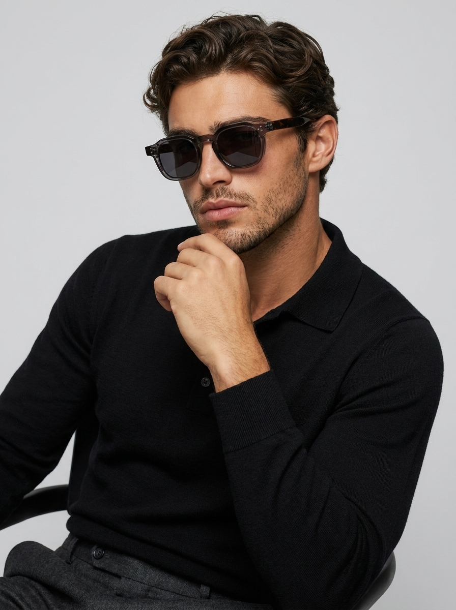 Rocco | Kraftig Acetat Solbrille i Retro Design