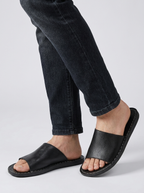 Paros | Minimalistisk Slide Sandal i Ægte Læder