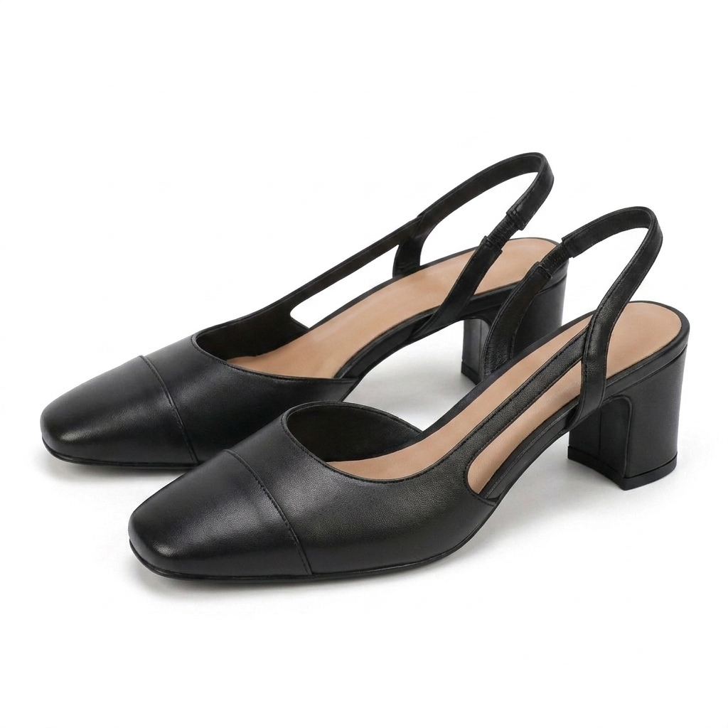 Aurielle | Slingback Pumps Med Blokhæl Til Dame