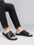 Paros | Minimalistisk Slide Sandal i Ægte Læder