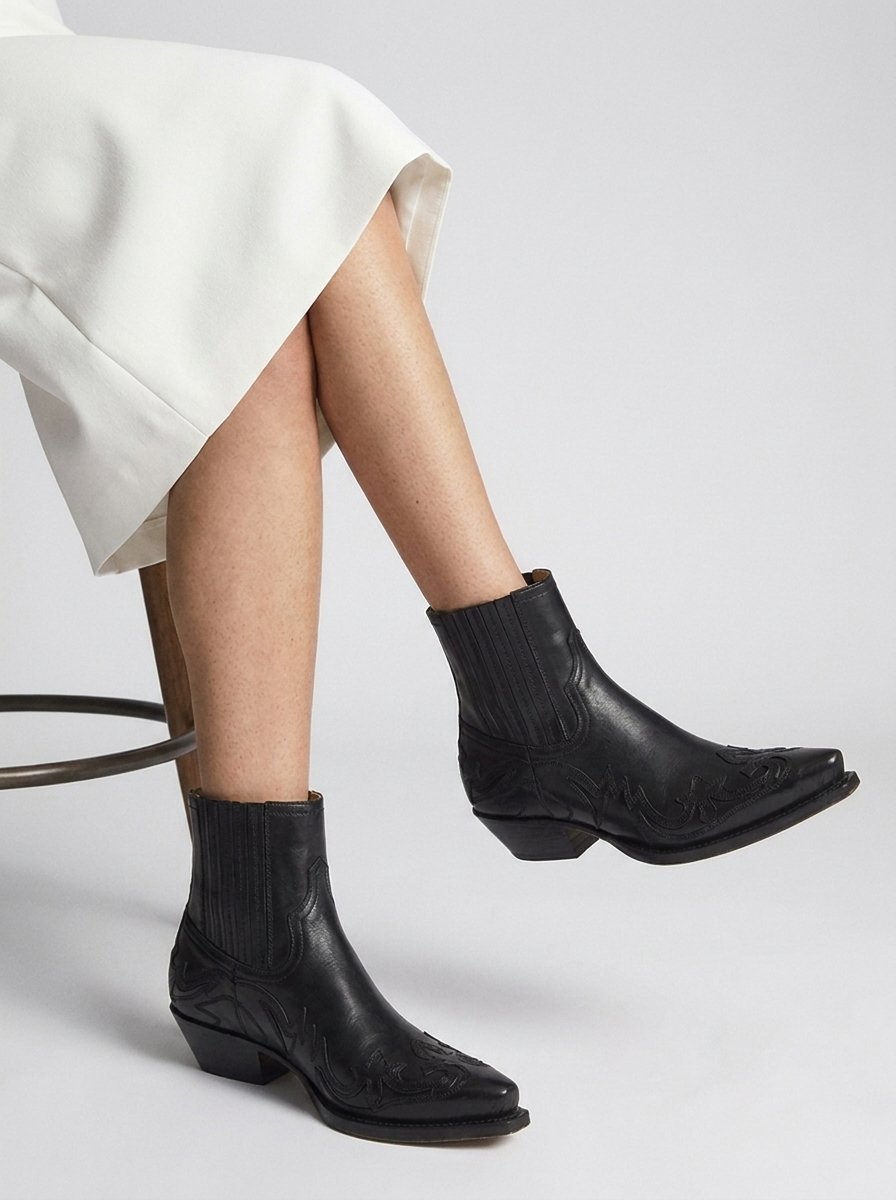 Maverick | Western Cowboystøvler Med Broderede Detaljer