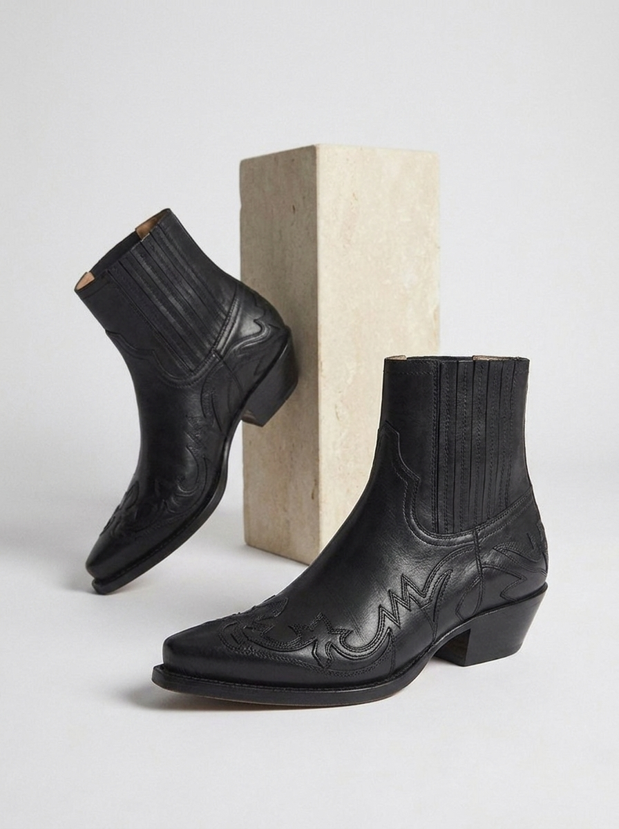 Maverick | Western Cowboystøvler Med Broderede Detaljer