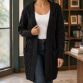 Camille | Dame lang cardigan med snoninger og lommer