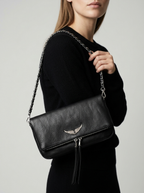 Aurelia | Bolso bandolera con correa de cadena y diseño de solapa elegante