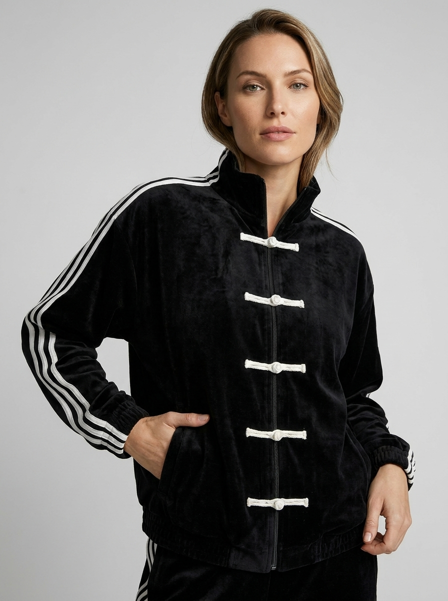 Yumei | Women's Track Jacket with Contrast Stripes
