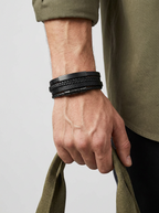 Orion | Flettet Læderarmbånd til Herre
