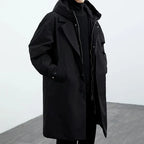 Lorenzo | Herre Lang trenchcoat med hætte