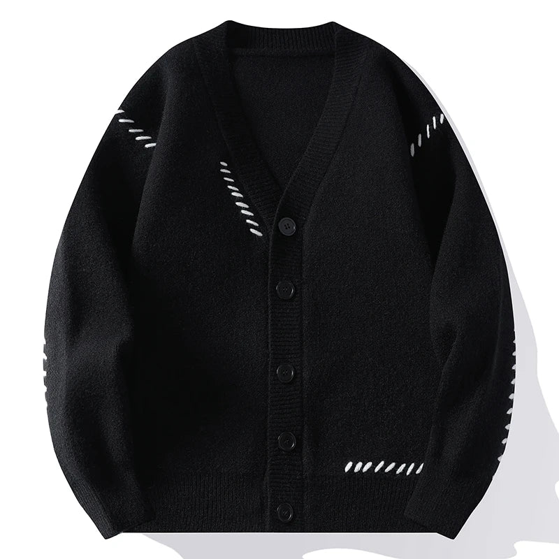 Lucian | Herre cardigan i bomuldsblanding med V-hals