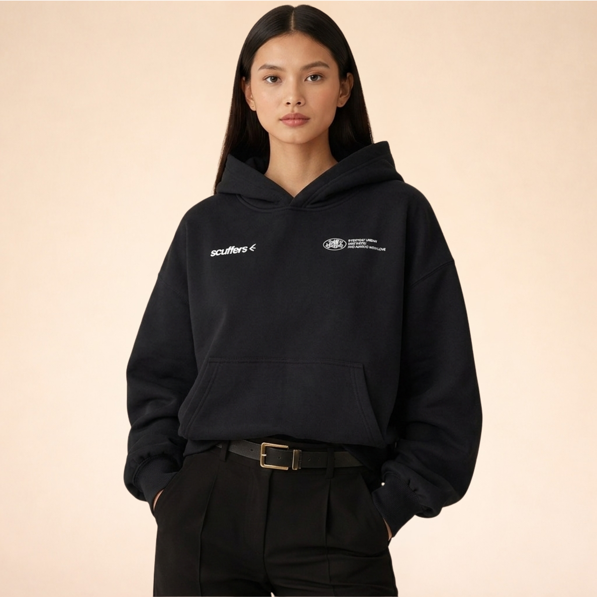 Meline | Dame oversized hoodie i bomuldsblanding