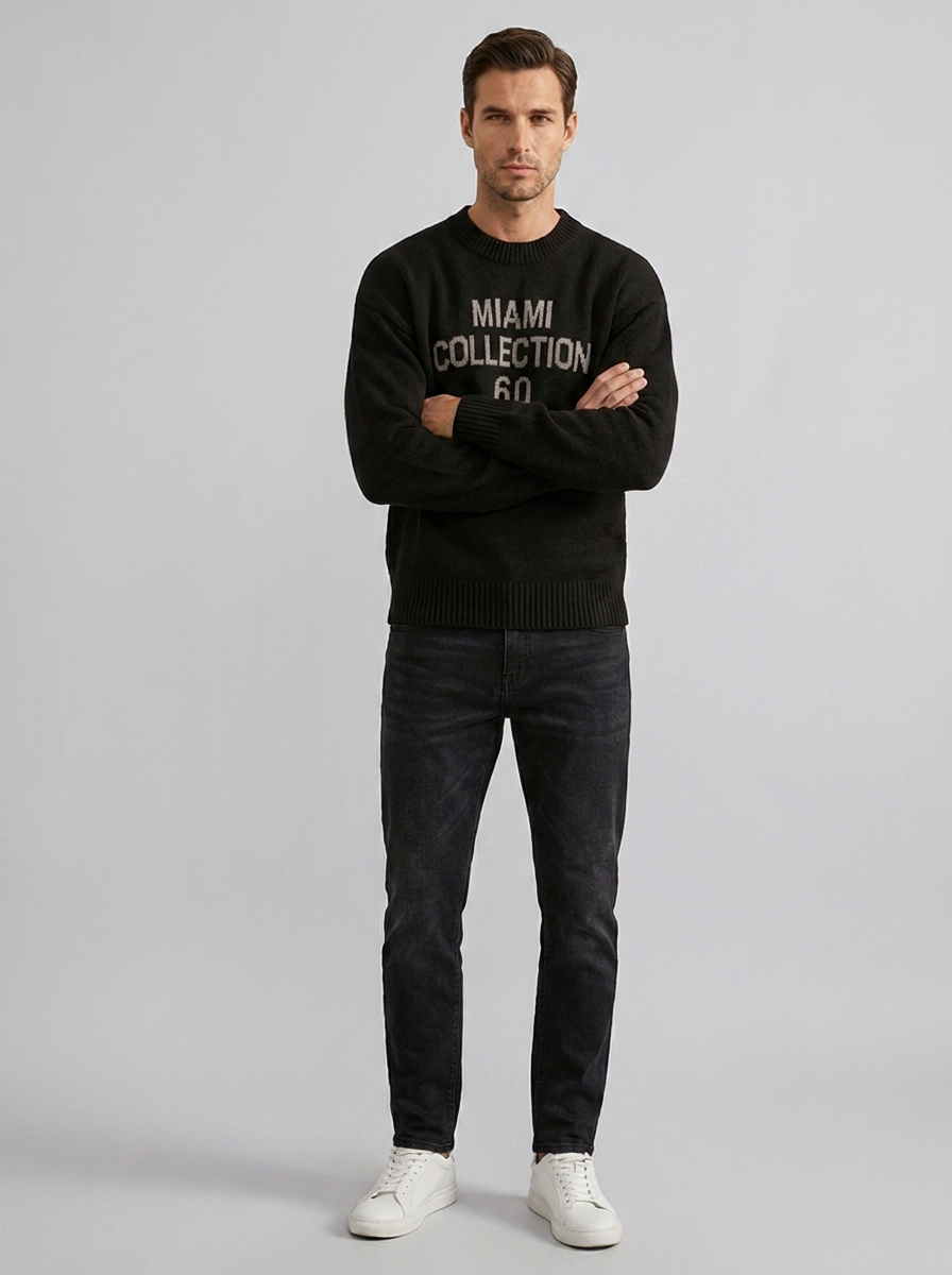 Massimo | Oversized Men's Sweater with American Print