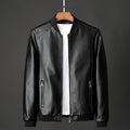 Rafael | Men's leather bomber jacket with ribbed trims