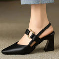 Serelina | Elegante Pumps Med Rem Og Stabil Blokhæl