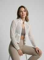 Alessia | Åndbar Mesh Jakke med Cropped Pasform