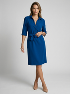 Elvora | Elegante camicia abito con cintura