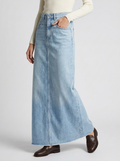 Alzbeta | Lang Denim Maxinederdel til Dame