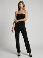 Serena | Glitrende Stropløs Jumpsuit Til Dame