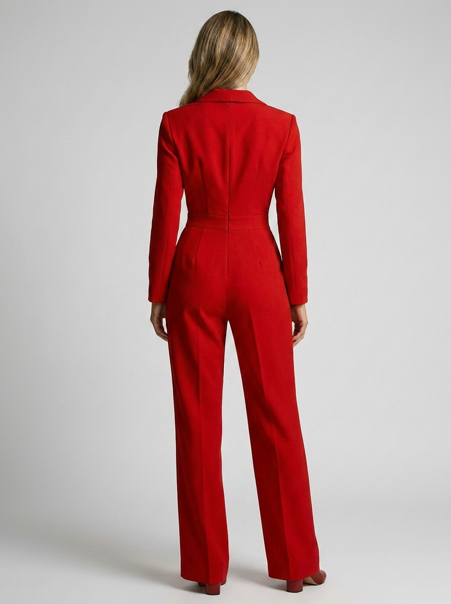 Valerina | Elegant Jumpsuit Med Brede Ben Og Revers
