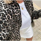 Savina | Bomberjakke med Leopardprint og Oversized Pasform
