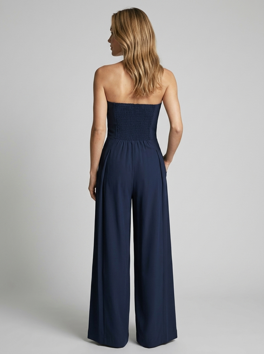 Camille | Strapless Jumpsuit med Wide-Leg Silhuet