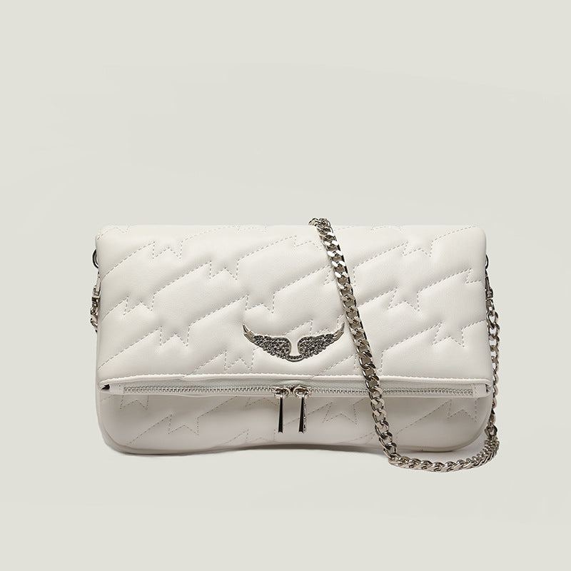 Aurelia | Bolso bandolera con correa de cadena y diseño de solapa elegante