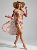 Soléa | 3-Delt Bikini Sæt Med Strandkimono