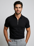 Lorenzo | Slim Fit Polo Med Lynlås Til Herre