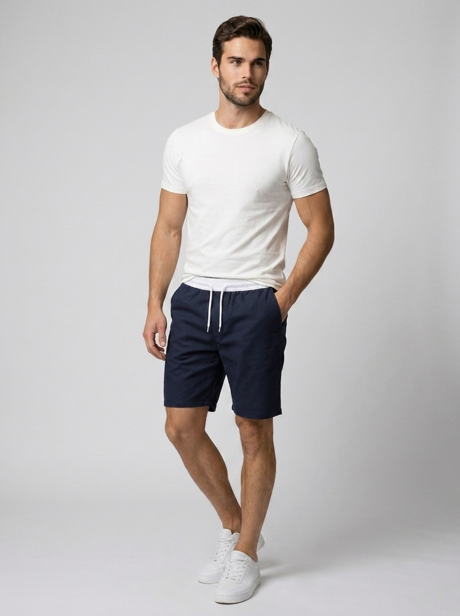 Marco | Casual Herreshorts Med Elastisk Talje