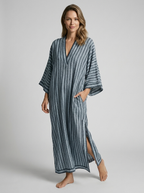 Seraphina | Kaftankjole Med Stribet Design Og V-Hals