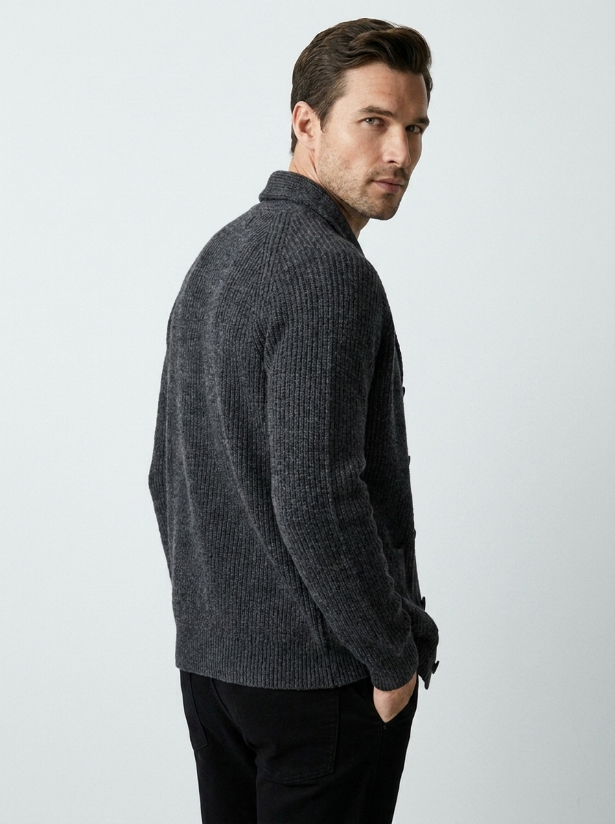 Alessio | Knitted Cardigan with Shawl Collar