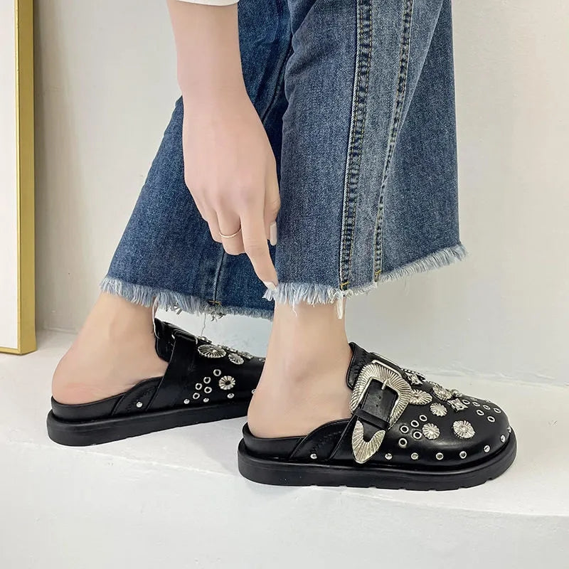 Rebelde | Limited Edition Læder Punk Clogs Damer