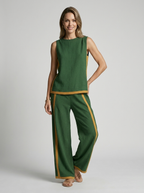 Selene | Two-Piece Set with Sleeveless Top and Wide Pants