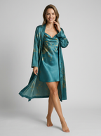 Alicia | Satin Nightdress Set with Matching Kimono
