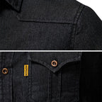 Rafael | Denimskjorte til Herrer | Slim Fit i Westernstil i Sort eller Blå