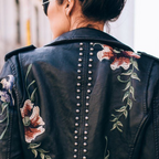 Aveline | Læderblomsterjakke