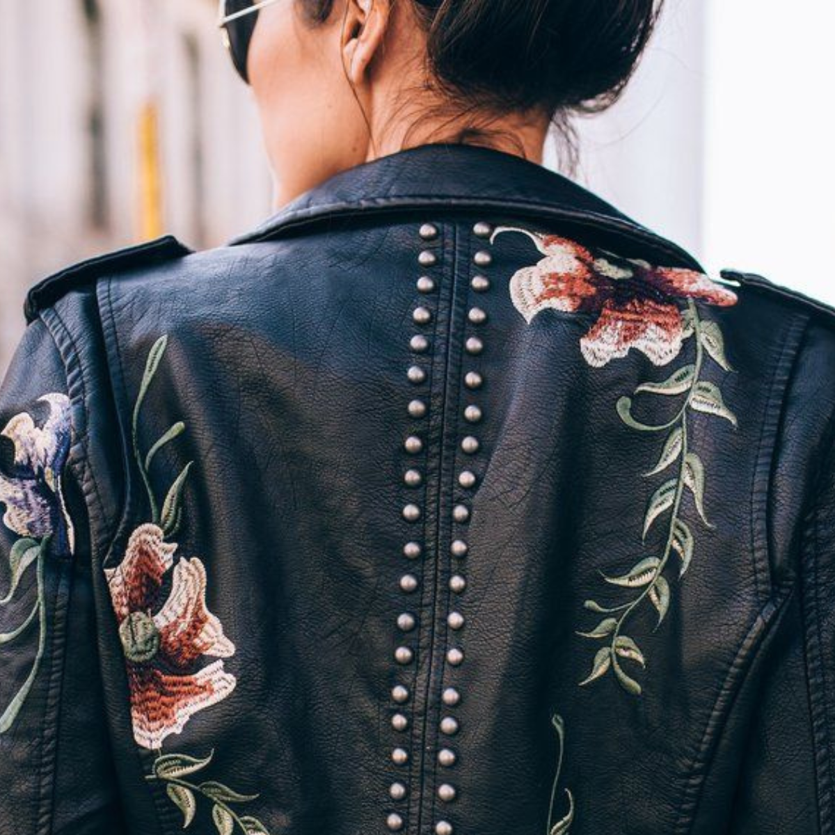 Aveline | Læderblomsterjakke