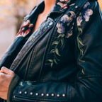 Aveline | Læderblomsterjakke