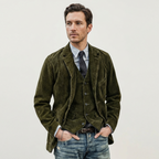 Victor | Vintage Fløjlsblazer med Vest