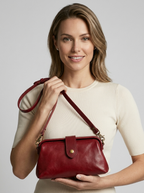 Sigrid | Vintage Crossbody Tas I Læderlook Med Magnetlukning
