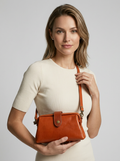 Sigrid | Vintage Crossbody Bag in Leather Look with Magnetic Closure