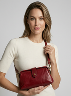 Sigrid | Vintage Crossbody Tas I Læderlook Med Magnetlukning