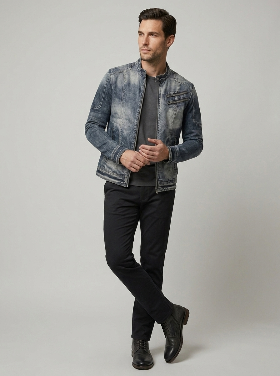 Axel™ | Giacca di jeans retrò da uomo con stile senza tempo e materiali resistenti