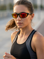 Zerano | Sport Solbriller Med Spejlglas Og Wraparound Design